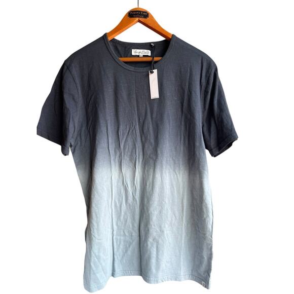 Sovereign Code Men's Faxon T-Shirt Short Sleeve Dip Dye Ombre Blue Gray Large - Picture 5 of 5